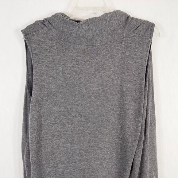 Jason Maxwell Plus Size‎ 2X Shrug Open Front Sleeveless Gray Knit Waterfall 101 - Picture 5 of 8